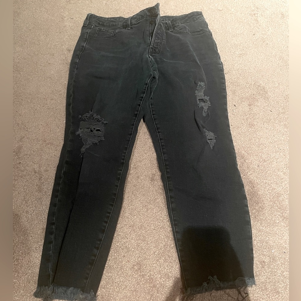 Old Navy Black Distressed Jeans